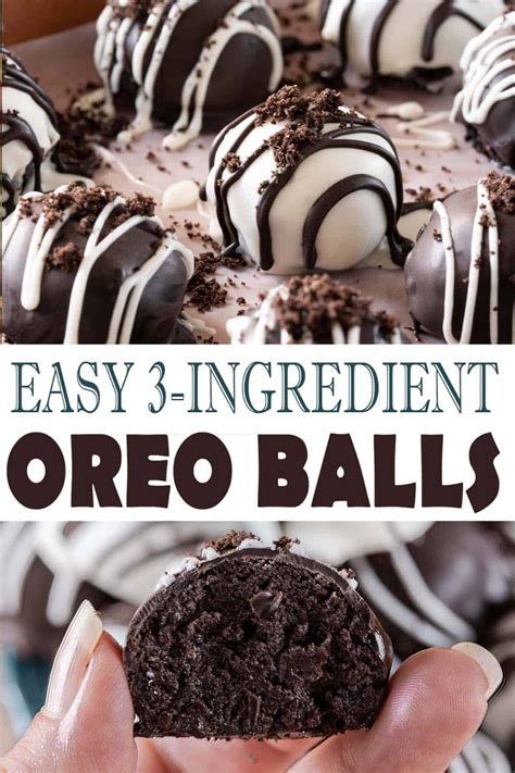 No Bake Oreo Balls Just 3 Ingredients Oreo Recipes Best Oreo Ball Recipe Oreo Balls