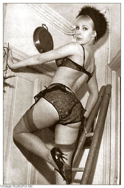 Sexy Sheer Black Lingerie Vintage Nude