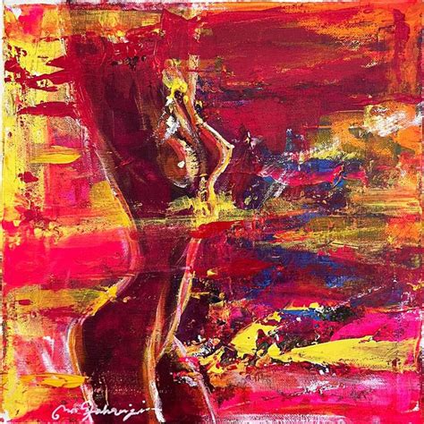 Nude In Pink Yellow Painting By Mehdi Fahraji Saatchi Art
