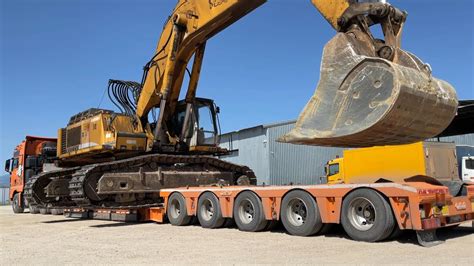 Loading And Transporting On Site The Liebherr 974 Excavator Poultidis