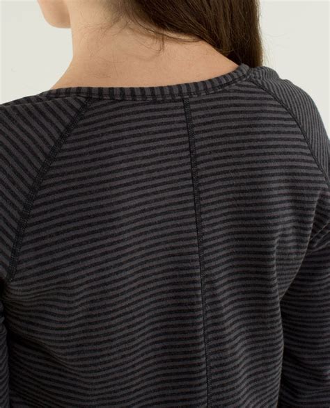 Lululemon Open Your Heart Long Sleeve Heathered Black Classic