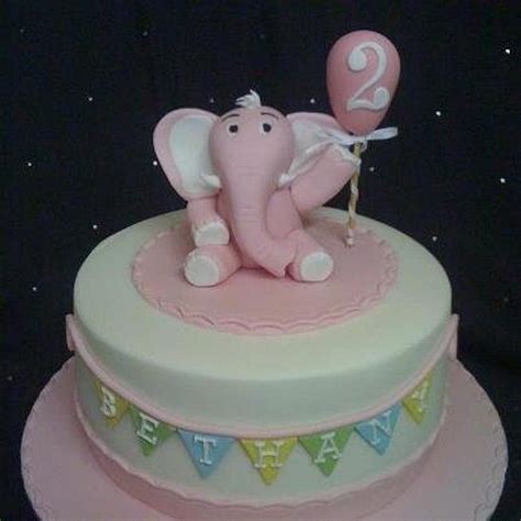 Pink Elephant Decorated Cake By Amber Catering And CakesDecor