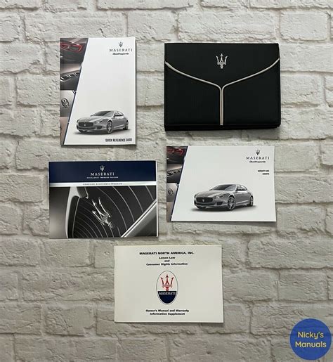 Maserati Quattroporte Owners Manual Gts S Q S Granlusso S