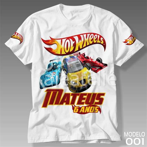 Camiseta Hot Wheels Festa Infantil Blusa Personalizada Elo