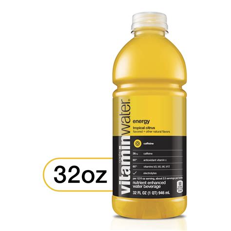 Vitaminwater Energy Electrolyte Enhanced Water W Vitamins Tropical