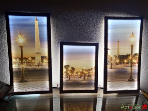 Модульная картина с подсветкой » Студия рекламы и дизайна "Art&shok"