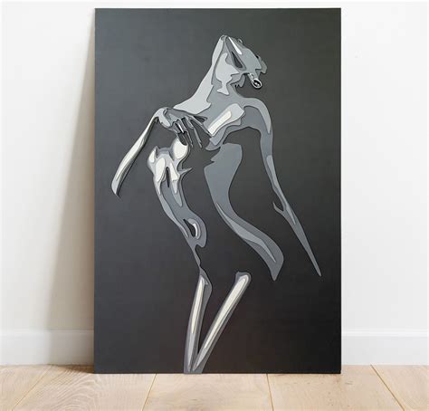 Naked Woman Painting Female Silhouette D Artwork Minimali Inspire Uplift