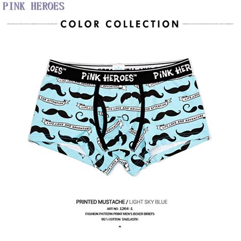 PINK HEROES High Quality Men Boxers Cotton Brand Calzoncillos Hombre