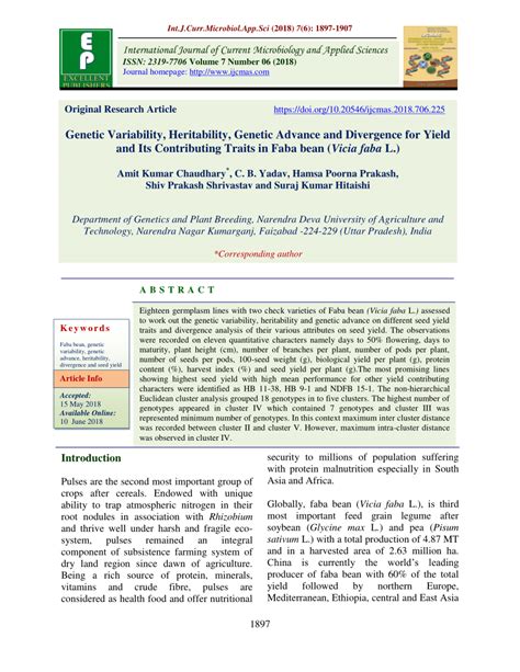 PDF Genetic Variability Character Association And Path Analysis Of