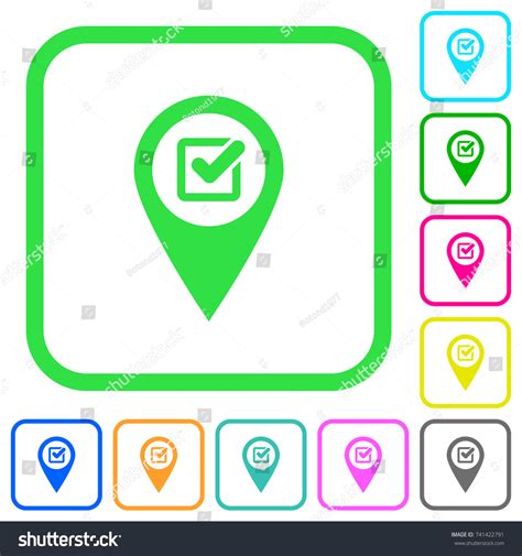 checkpoint gps map location vivid colored stock vector royalty