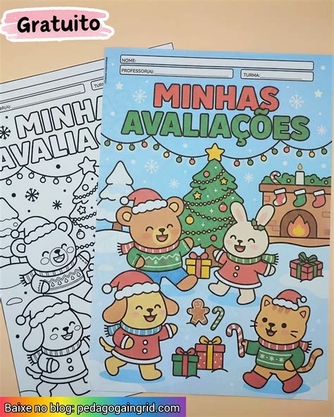 Capa Minhas Avaliações Natal - Capa para Avaliações Natalinas – Bobbie Goods: Organização e Encanto no ...