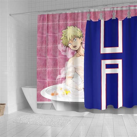 Bakugo Shower Curtain My Hero Academia MHA Anime Bathroom Decor - Bestieshoes - Anime shoes ...