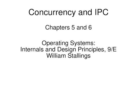 Pdf Chapters And Operating Systems Internals And Design