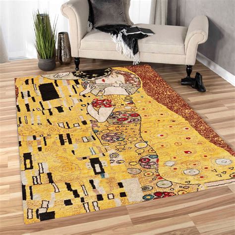 Gustav Klimt The Kiss Rug Gustav Klimt Rug Gustav Klimt Painting Art