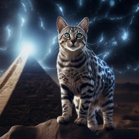 Premium Vector Egyptian Mau Kitten Cat