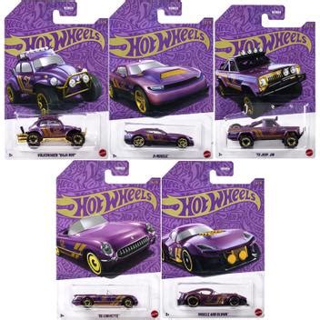 Hot Wheels Set Miniaturas Anivers Rio Anos Roxo E Dourado Hdh G Carrinhos E