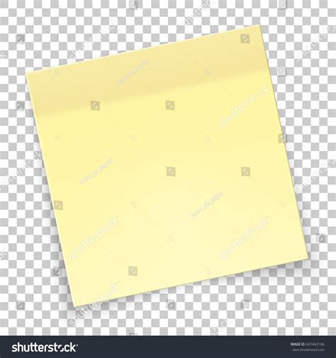 Sticky Piece Yellow Paper Shadow Sticker Stock Vector (Royalty Free ...