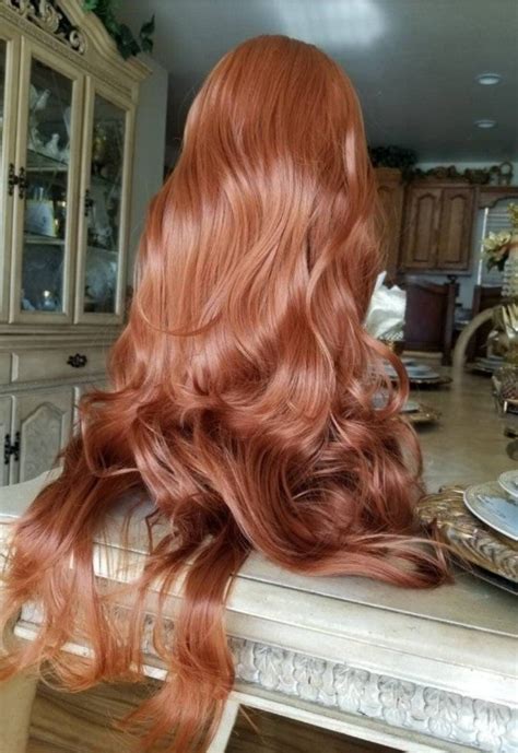 24 Beautiful Copper Lace Front Wig Lace Front Wig Heat Etsy