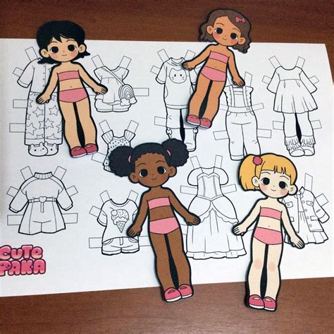 Boneca De Papel Desenhos Para Imprimir E Colorir