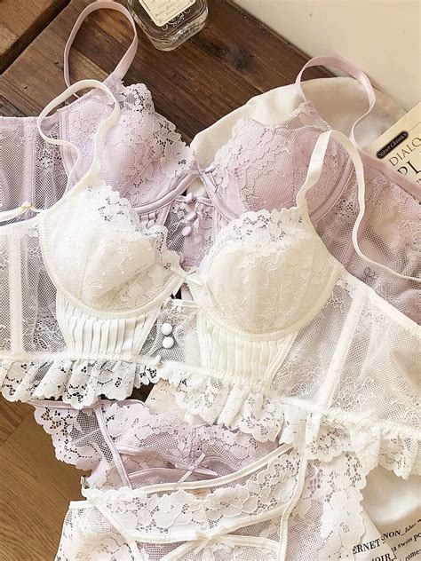 Lingerie De Renda Sexy Anel De A O Suti Suti Fino E Calcinha Bralette Outwear