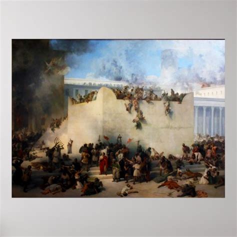 Destruction of the Jewish Temple in Jerusalem Poster | Zazzle.com