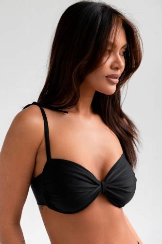 Góra od bikini wiązana rica czarny nero Modne Lato 2025 bodya eu