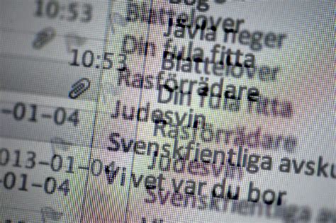 Hot och hat mot politiker vanligt Ett samhällsproblem Syre