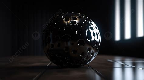 Black Metallic Sphere A Stunning D Rendering Background Metal Ball