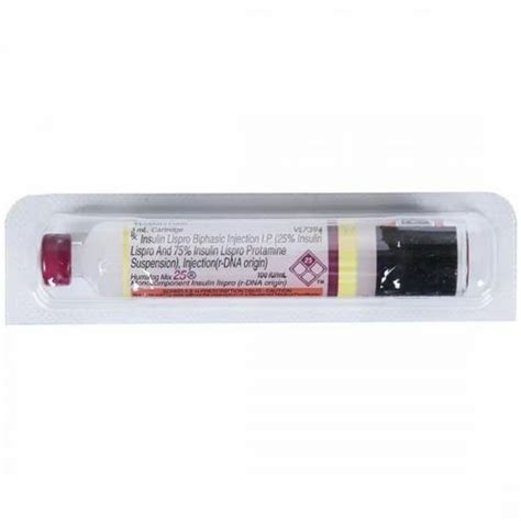 Humalog Mix 25 Cartridge Packaging Type Pre Filled Pen 100 Iu At