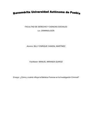 Ensayo balística forense final PDF