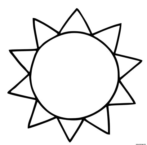 coloriage soleil facile maternelle dessin soleil  imprimer