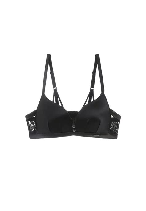 Buy ZITIQUE Women S Glossy Triangle Cup Lingerie Set Bra And Underwear Black Online