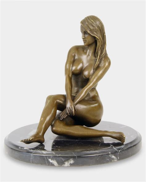 Woman Naked Sitting Bronze Sculpture Bronze Sculpture Art