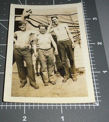 S Shirtless Army Men Funny Beefcake Man Muscle Friend Vintage Gay Int PHOTO EBay