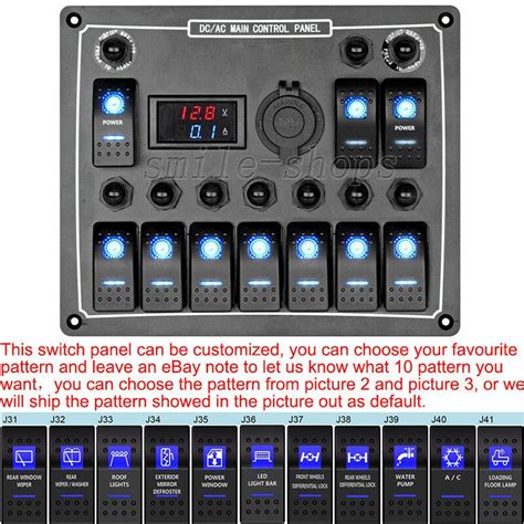 Ironwalls Gang Led On Off Car Control Switch Panel With Wiring