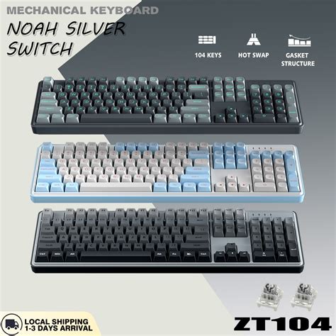 Zt Mechanical Keyboard Key White Backlit Wired Hot Swappable Gasket Gaming Keyboard