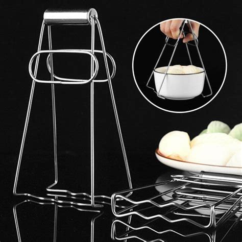 Stainless Steel Dish Plate Clip Kitchen Folding Hot Plate Tongs Bowl Clips Pan Dish Clip
