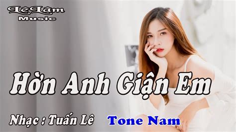 Karaoke H N Anh Gi N Em Tone Nam L L M Music Youtube