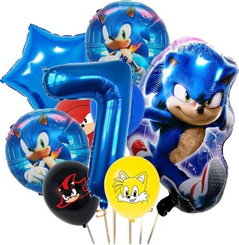 Sonic Verjaardag Versiering 9 Delig Leeftijd 7 Jaar Sonic