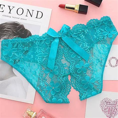 Jual Premium G String Wanita Sexy Hot Celana Dalam CD Open Crotch Lingerie Seamless Renda Cantik