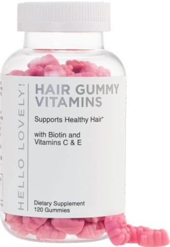 Hello Lovely Hair Vitamins Gummies With Biotin 5000 Mcg 120 Gummy