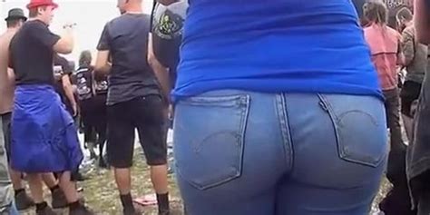 Chubby Ass Chick In Tight Blue Jeans Tnaflix