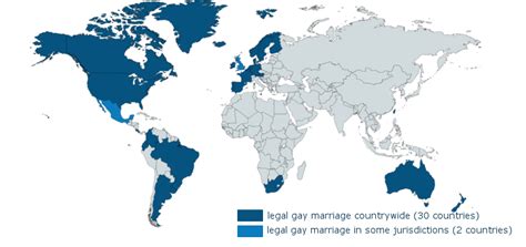A Map Of Countries Where Same Sex Marriage Is Maps On The Web