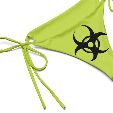 Biohazard String Bikini Bottom Lime Black Y K Zombie Apocalypse Grunge Gothic Goth Edgy Rave
