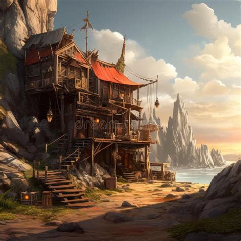 Concept Art Of The Game Location Stock Illustration Illustration Of