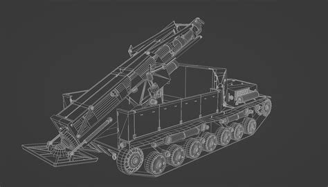 D Model Type Ha To Self Propelled Mortar Vr Ar Low Poly Cgtrader