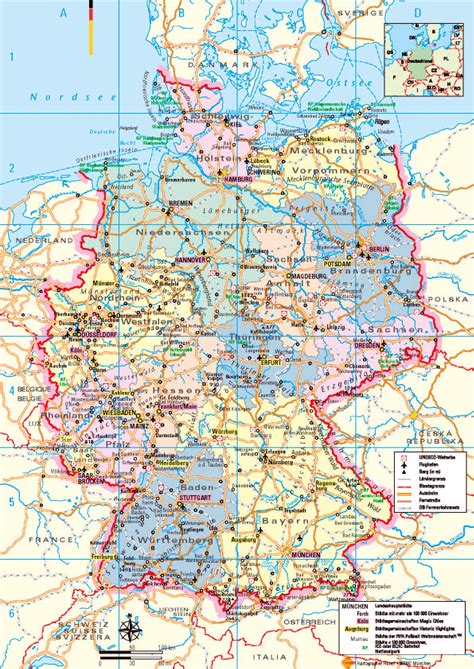 Detailed Map Of Germany