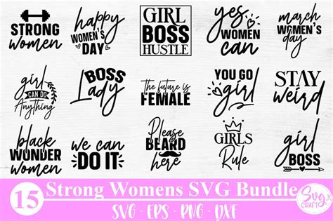 Strong Woman Svg Bundle Svg Bundles Fonts Svg Bundle Svg Files For