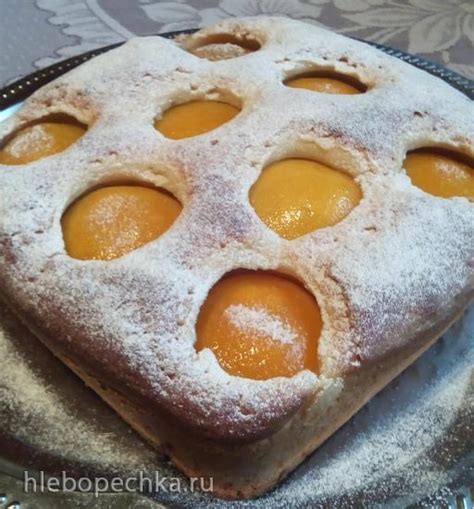 Пирог с консервированными персиками (абрикосами) - Хлебопечка.ру
