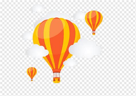 Balloon Software SWF, воздушный шар, оранжевый, воздушный шар, подвеска ...